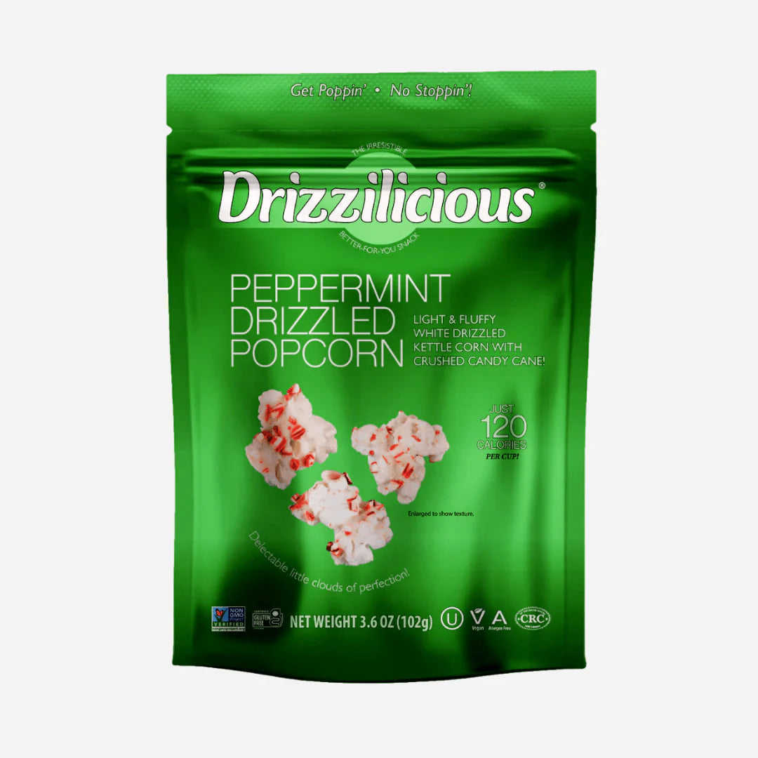 Drizzilicious Peppermint Drizzled Popcorn 102g BEST BEFORE 26th NOVEMBER 2025