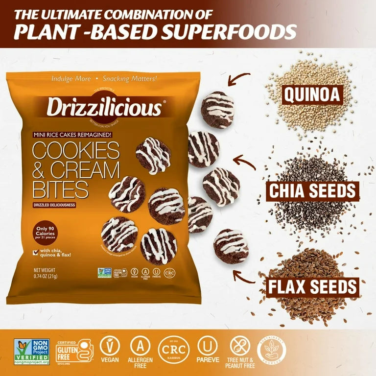 Drizzilicious Cookies and Cream Bites21g