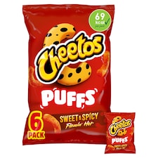 Cheetos Puffs Sweet & Spicy Multipack Snacks Crisps 6x13g