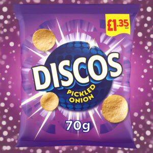 Discos Pickled Onion Crisps 70g, £1.35 PMP