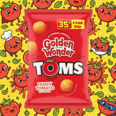 Golden Wonder Toms Corn Snacks 22g Single Packet