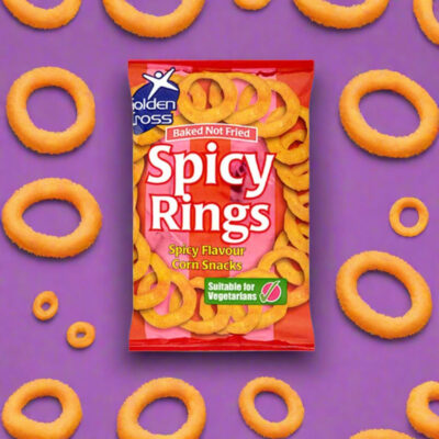Golden Cross Spicy Rings Spicy Flavour Corn Snacks 150g